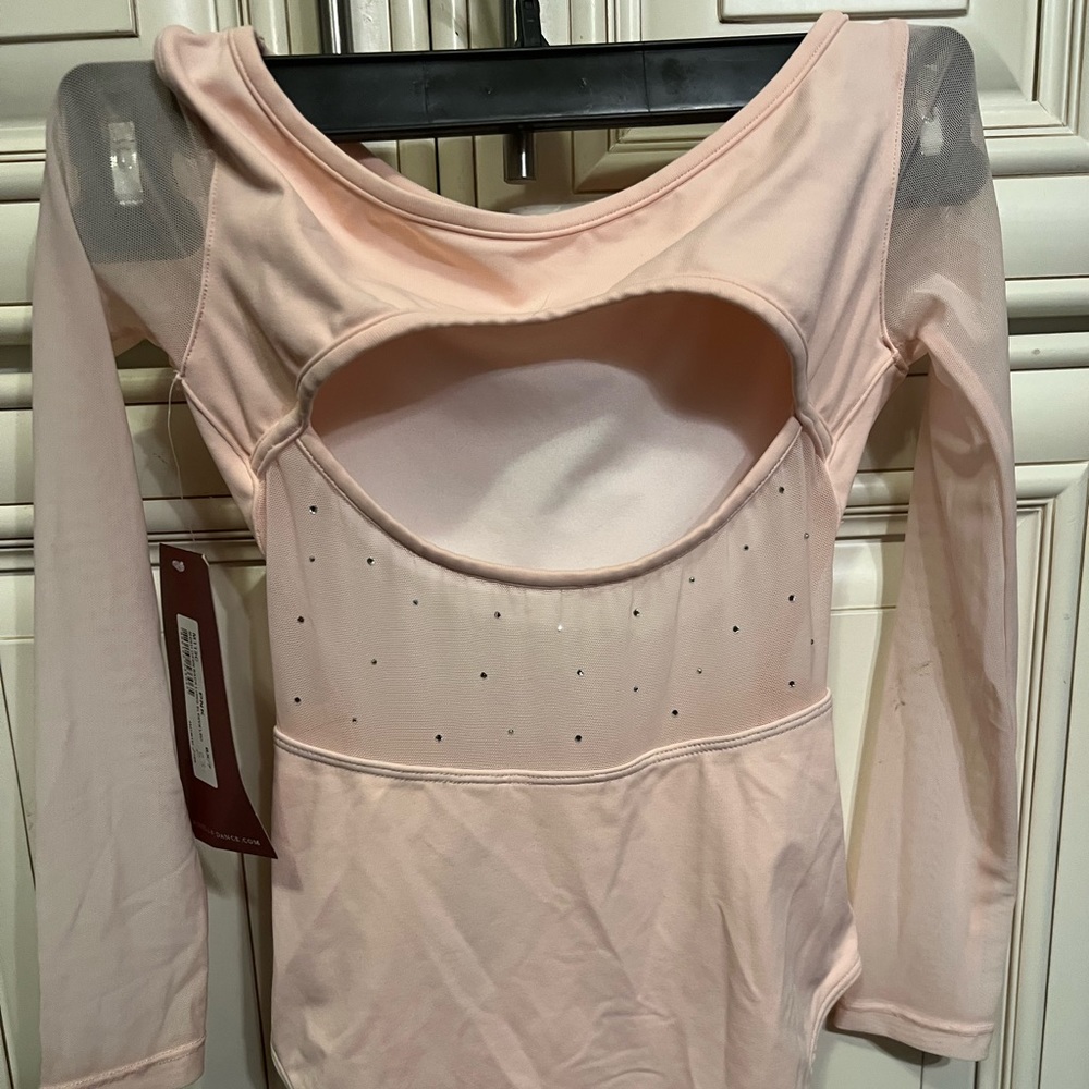 MIRELLA FLOWER BURST THREE QUARTER SLEEVE LEOTARD SZ 6-7